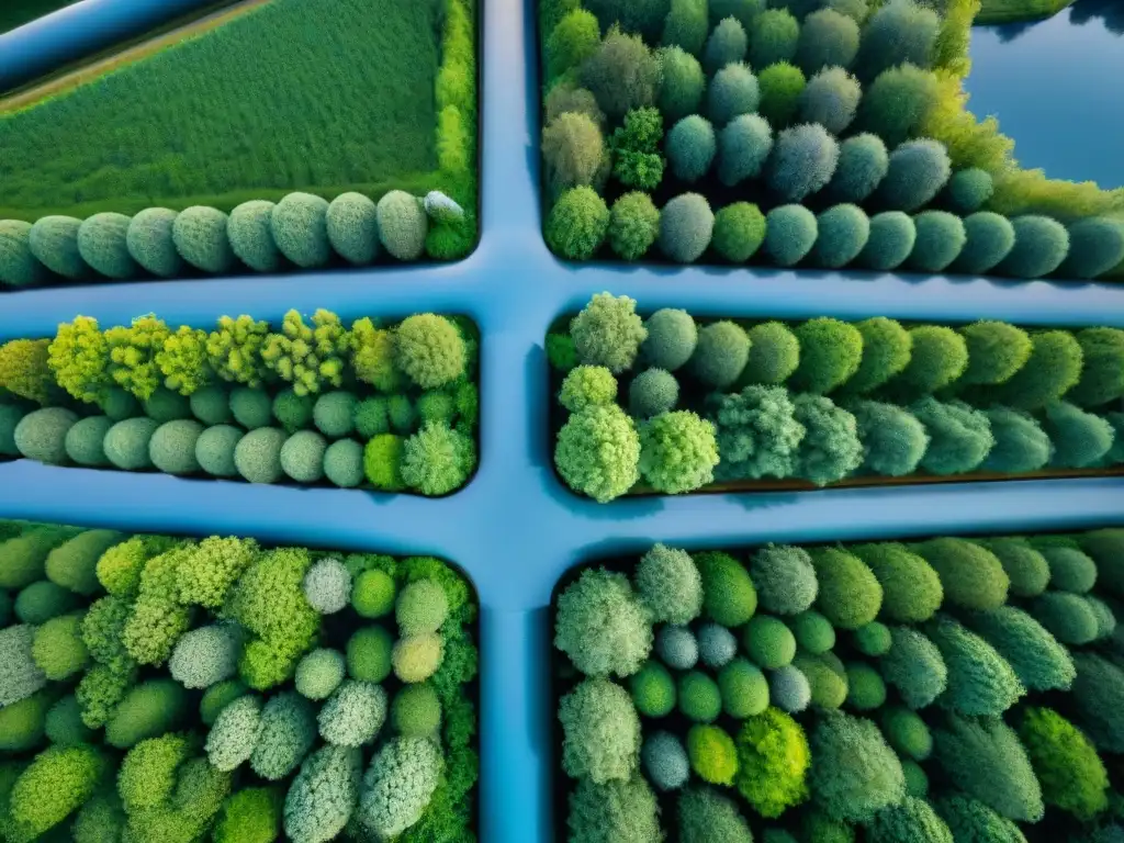 Armonía entre la naturaleza y normativas recolección agua lluvia en exuberante paisaje verde