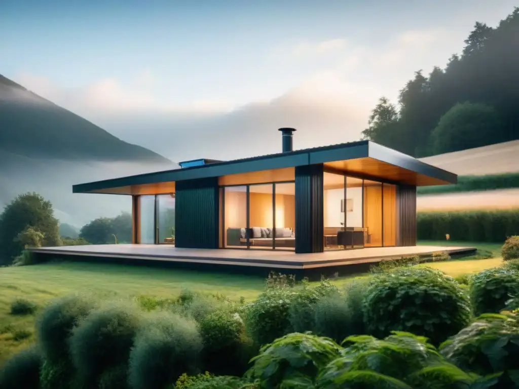 Casa pasiva con diseño innovador y eficiencia energética en armonía con la naturaleza