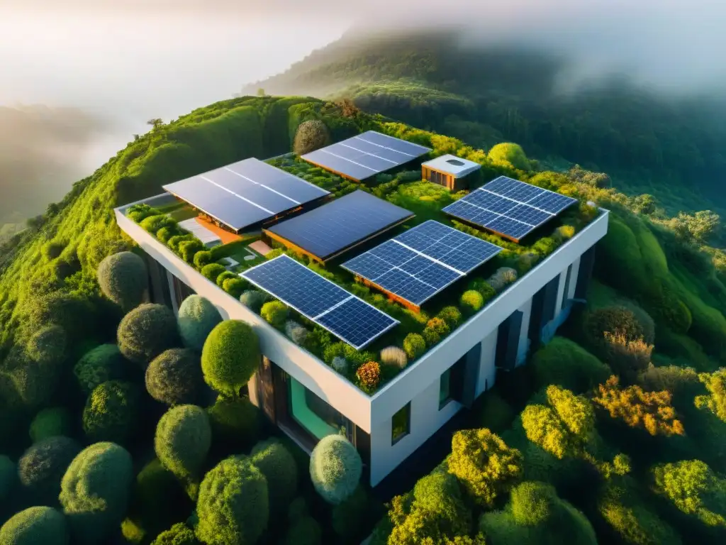 Un complejo arquitectónico innovador y ecoamigable integrado en un paisaje verde, con diseño inclusivo espacios sostenibles accesibles