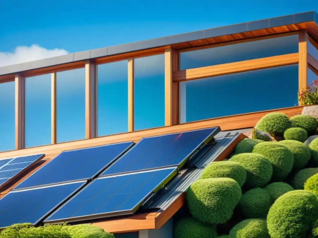 Diseño ecoamigable: armonía entre naturaleza y modernidad Detalles arquitectónicos de diseño ecoamigable en perfecto equilibrio con la naturaleza y la vida moderna