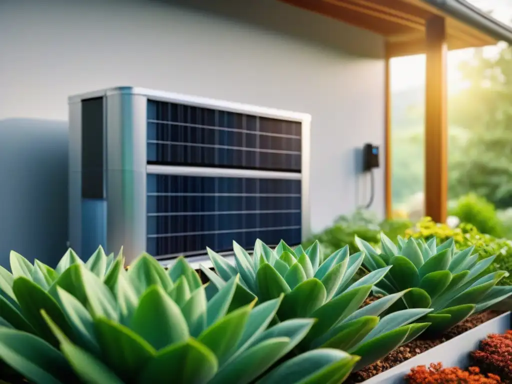 Detalles eco amigables de sistema HVAC en casa con beneficios calefacción refrigeración ecológica