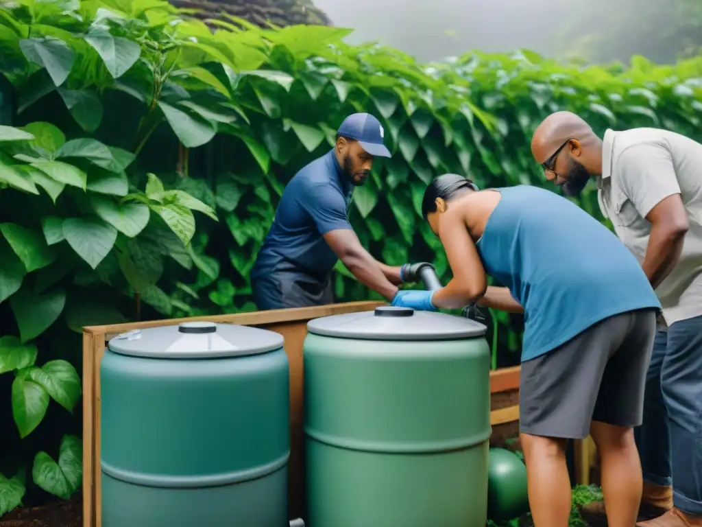 Diversidad y trabajo en equipo en la instalación de un sistema de recolección de agua lluvia