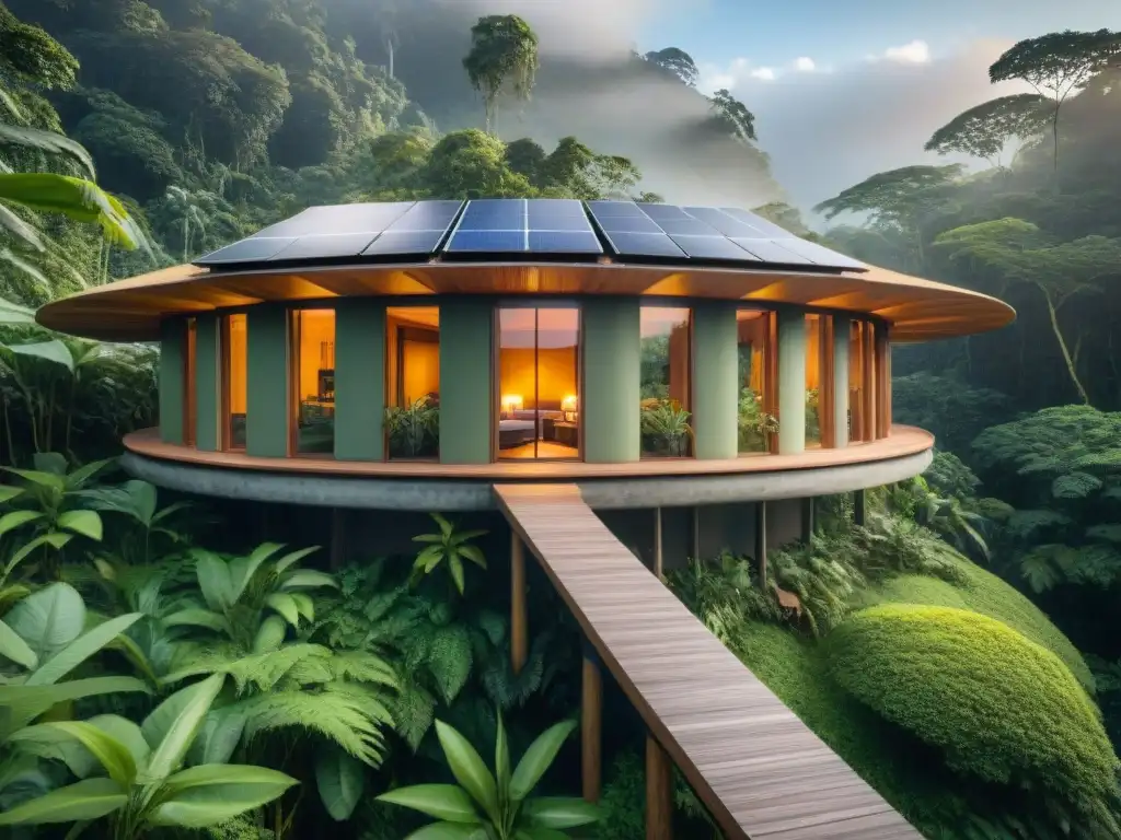 Un eco-lodge sostenible en la selva, con innovadora arquitectura integrada a la naturaleza