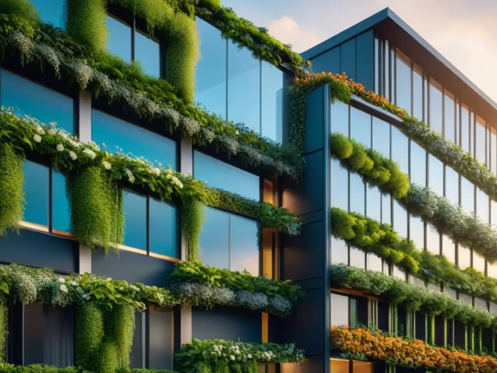 Edificio sostenible con diseño innovador y técnicas de bioconstrucción