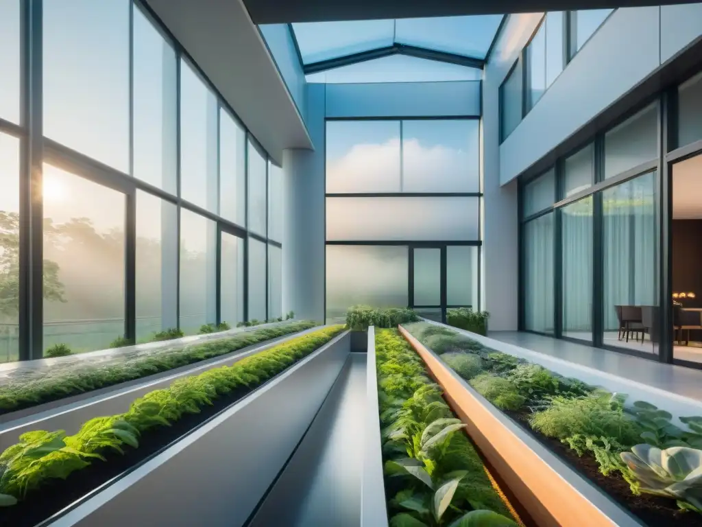 Edificio sostenible con ventilación inteligente y jardín en la azotea