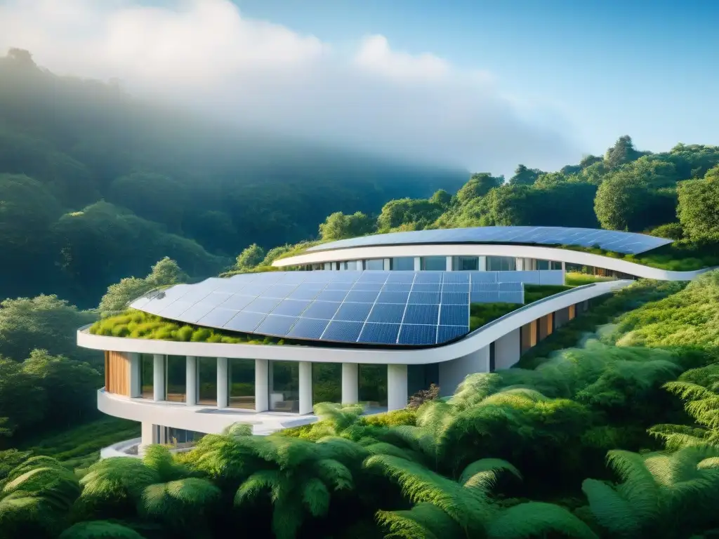 Un edificio sostenible se fusiona con la naturaleza en un diseño arquitectónico innovador