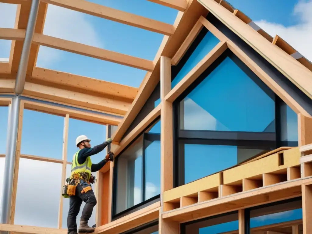 Equipo de arquitectos instala ventanas eficientes en edificio Passivhaus, certificaciones PASSIVHAUS en arquitectura