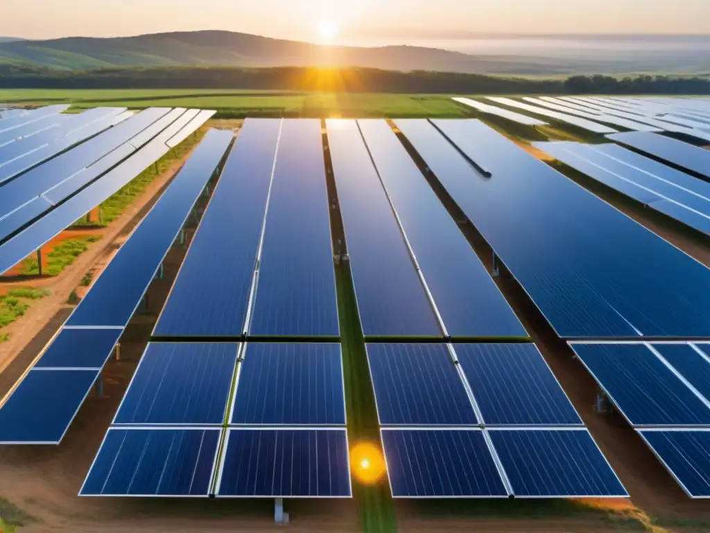 Un equipo diverso inspecciona paneles solares en un extenso campo solar