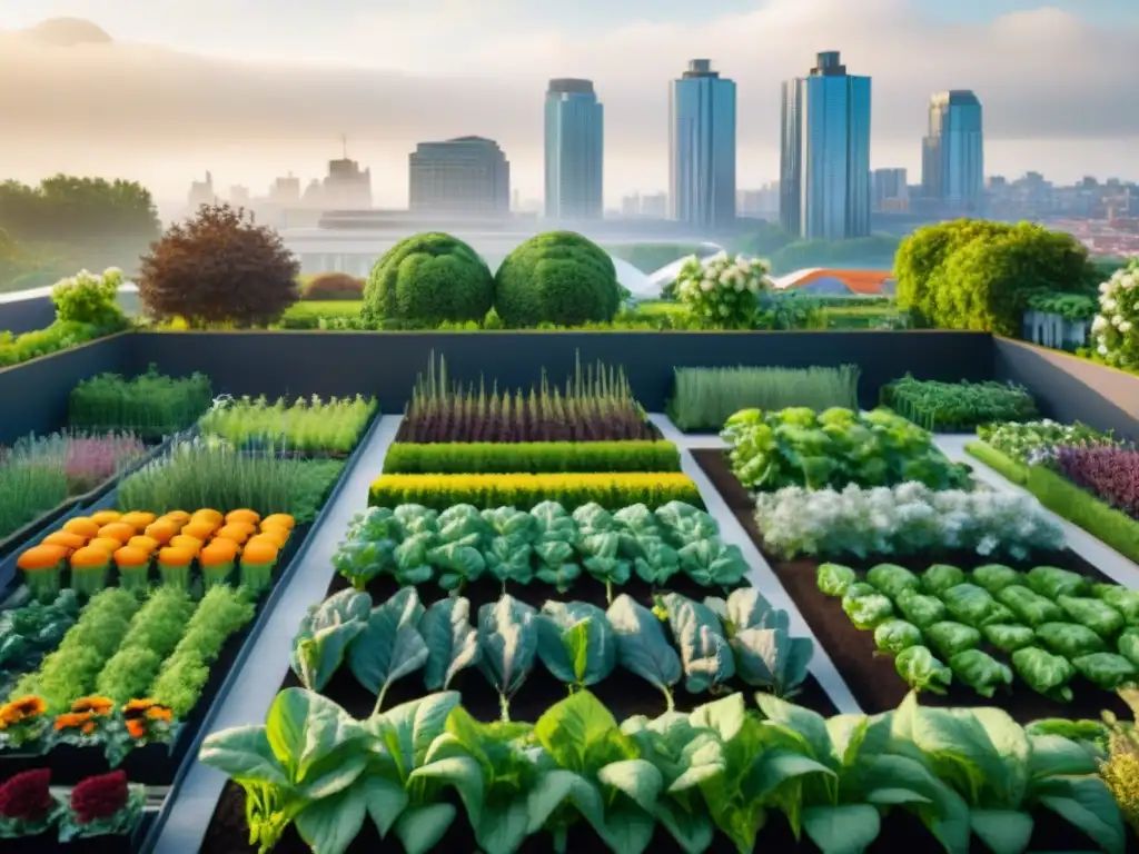 Una escena urbana sostenible: huertos en azoteas, diversidad y cooperación en la agricultura urbana