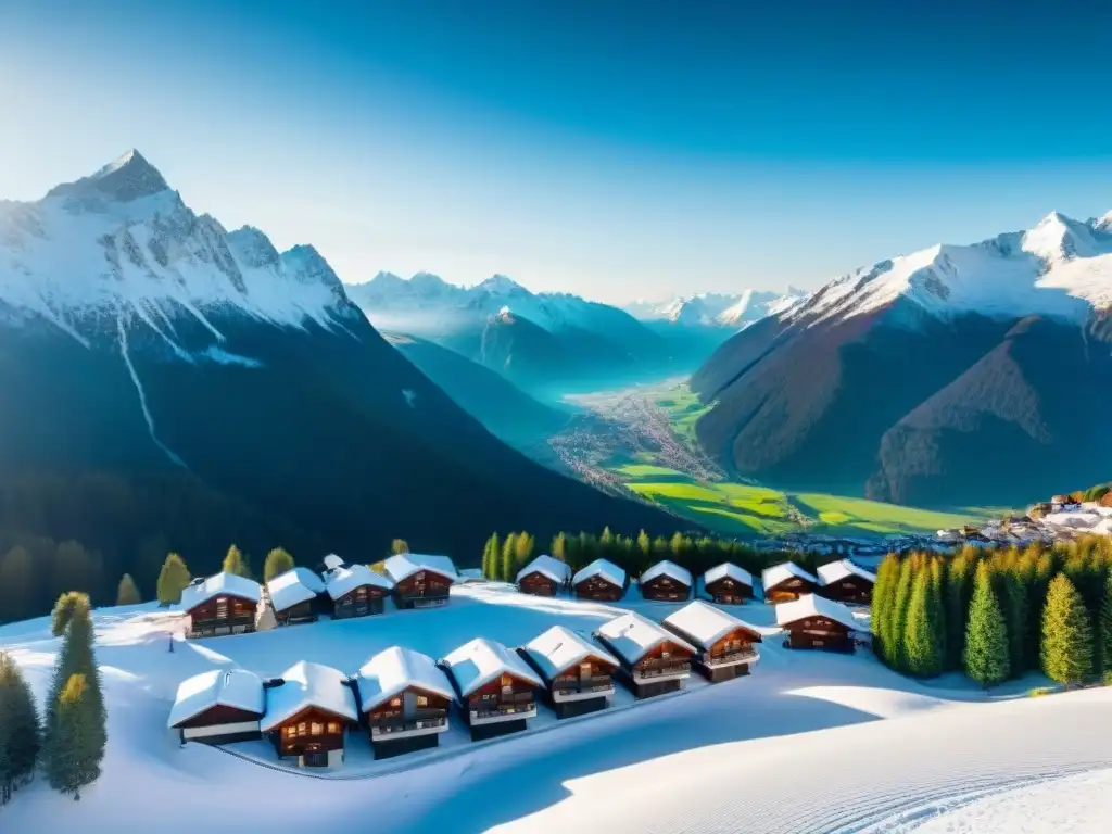 Espectacular resort de esquí ecológico en los Alpes