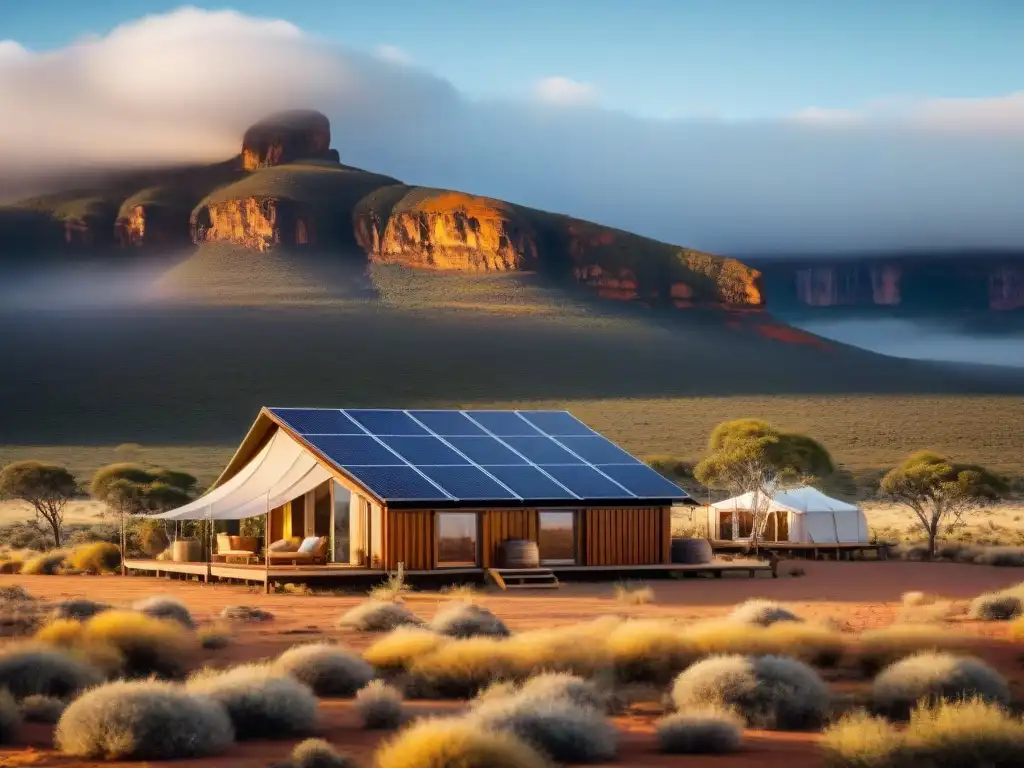 Glamping ecológico en Australia: Un paraíso sostenible en el Outback con paneles solares, materiales reciclados y actividades ecoconscientes