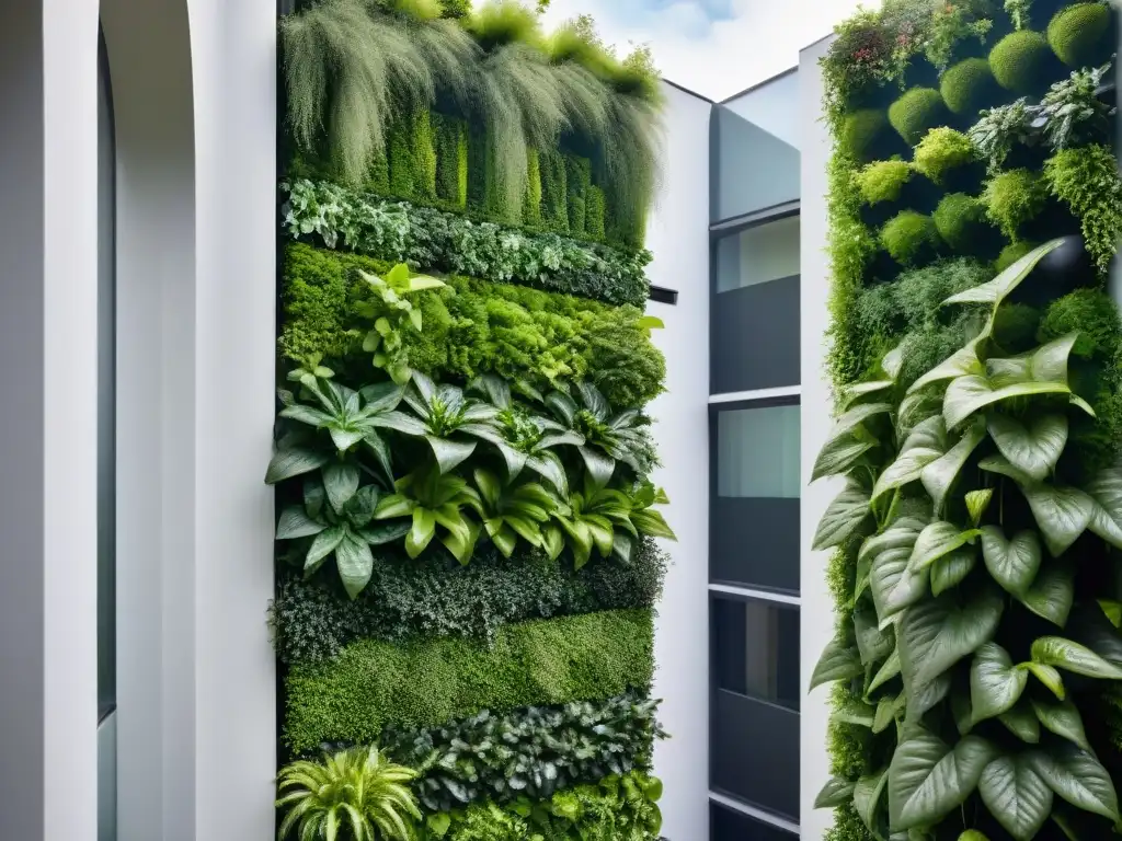 Un hogar sostenible con un impresionante jardín vertical que fusiona naturaleza y diseño moderno