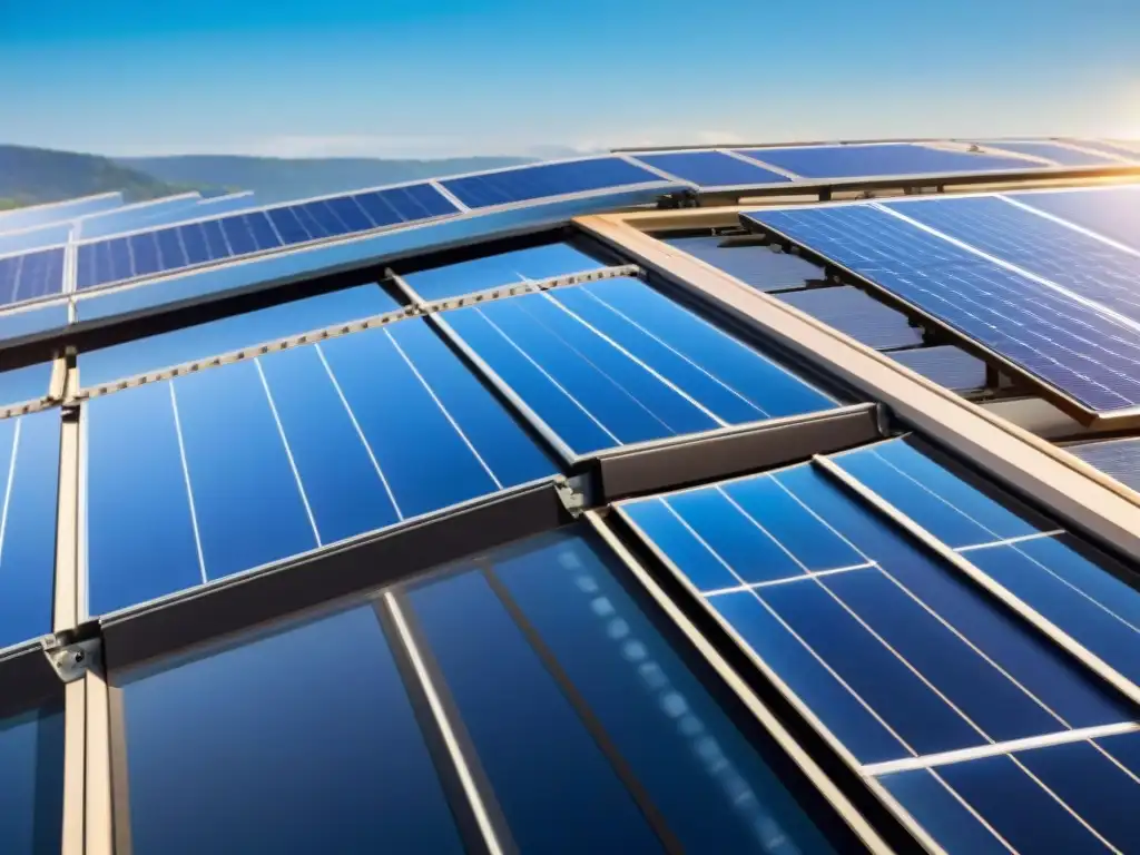 Paneles solares integrados en edificio sostenible: innovación y armonía Innovadores materiales de construcción sostenibles revolucionarán la arquitectura: paneles solares integrados en tejado moderno