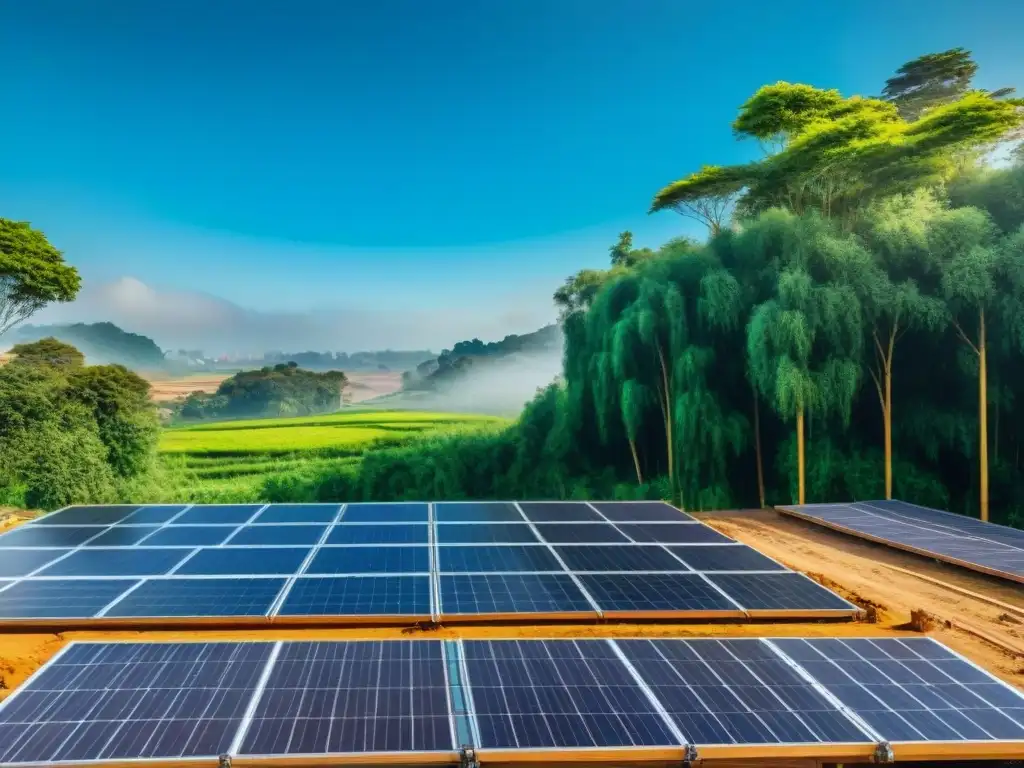 Inspiradora construcción verde con materiales sostenibles y trabajadores en un sitio ecoamigable bajo cielo azul