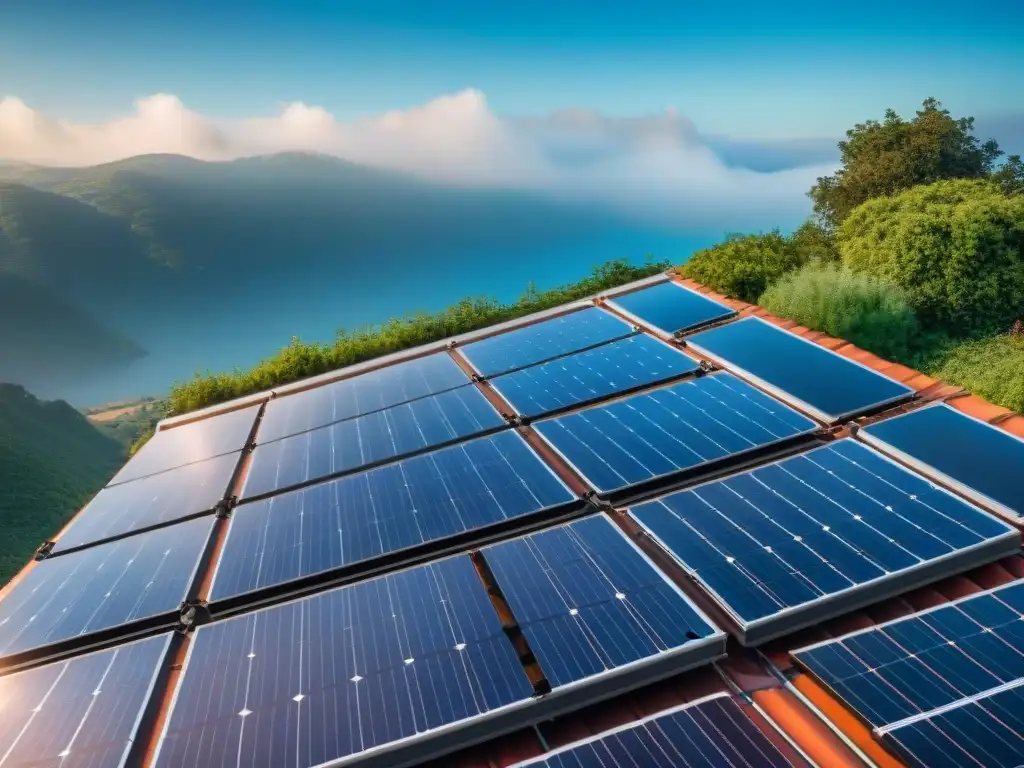 Instalación de paneles solares en casa ecoamigable