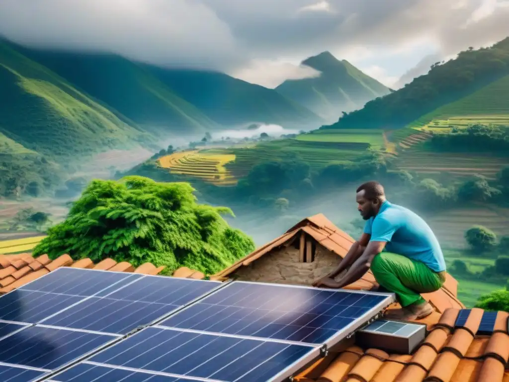 Instalación de paneles solares en comunidades rurales: un trabajo en equipo bajo el sol, entre tradición y tecnología