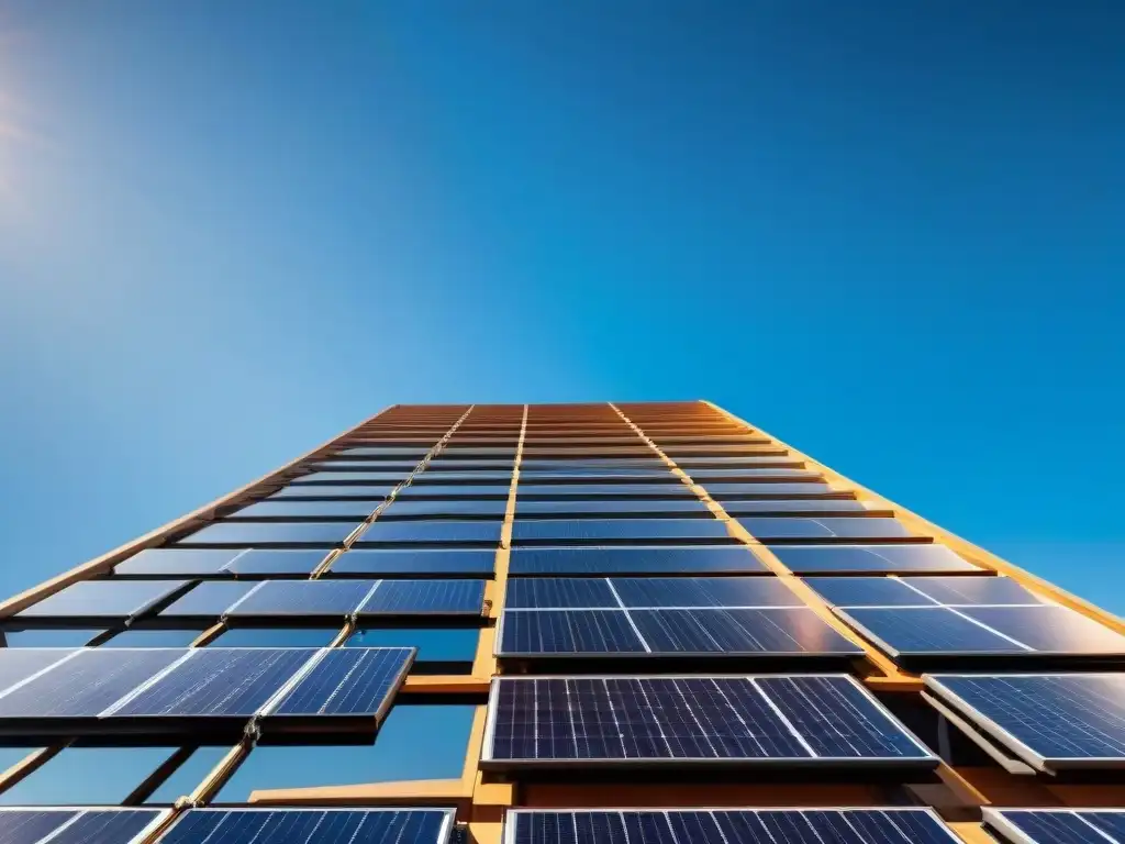 Integración de paneles solares en arquitectura sostenible, innovadora y ecoamigable