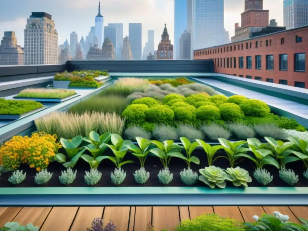 Jardines en azoteas verdes en Nueva York: modernidad urbana en armonía con la naturaleza