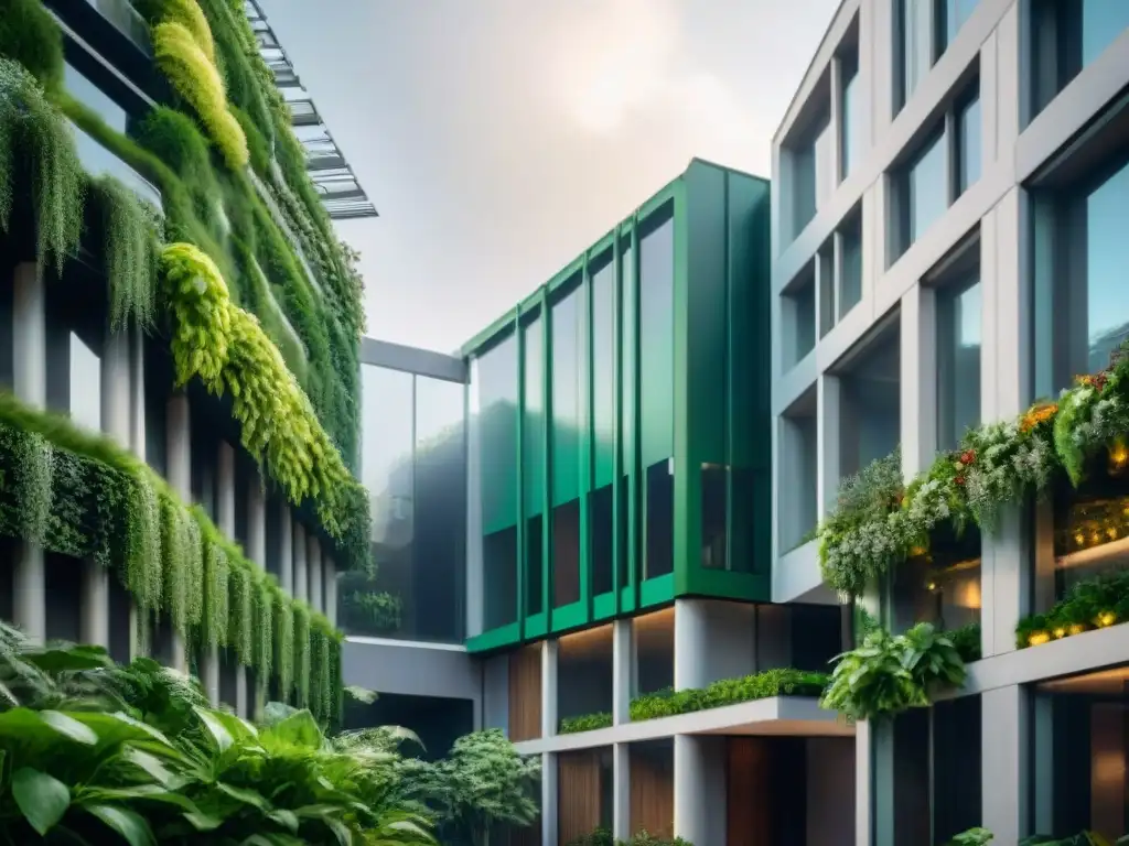 Jardines colgantes en arquitectura ecológica: diseño urbano que fusiona naturaleza y modernidad