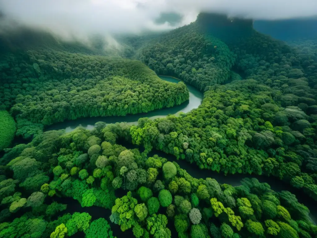 El mágico bosque lluvioso deslumbra con su exuberante vegetación y juegos de luz y sombra, conectando con el diseño ecológico para conexión natural