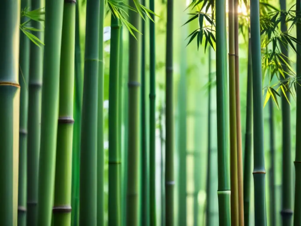 Un oasis de serenidad: el intrincado dosel de un bosque de bambú