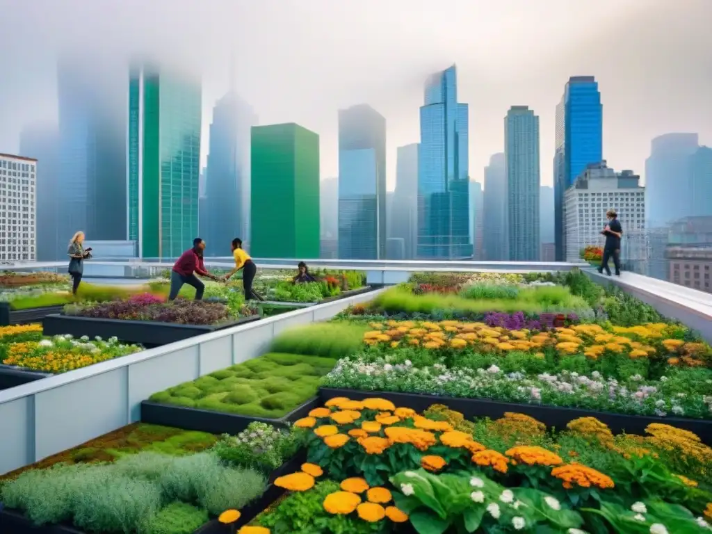 Un oasis verde en la jungla urbana: diversidad, naturaleza y vida en comunidad en un jardín de techo urbano