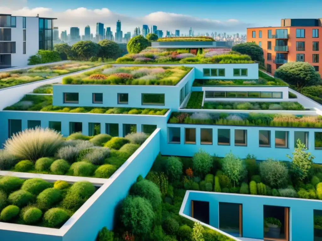 Un oasis verde y sostenible en la ciudad: cubiertas verdes en edificio moderno