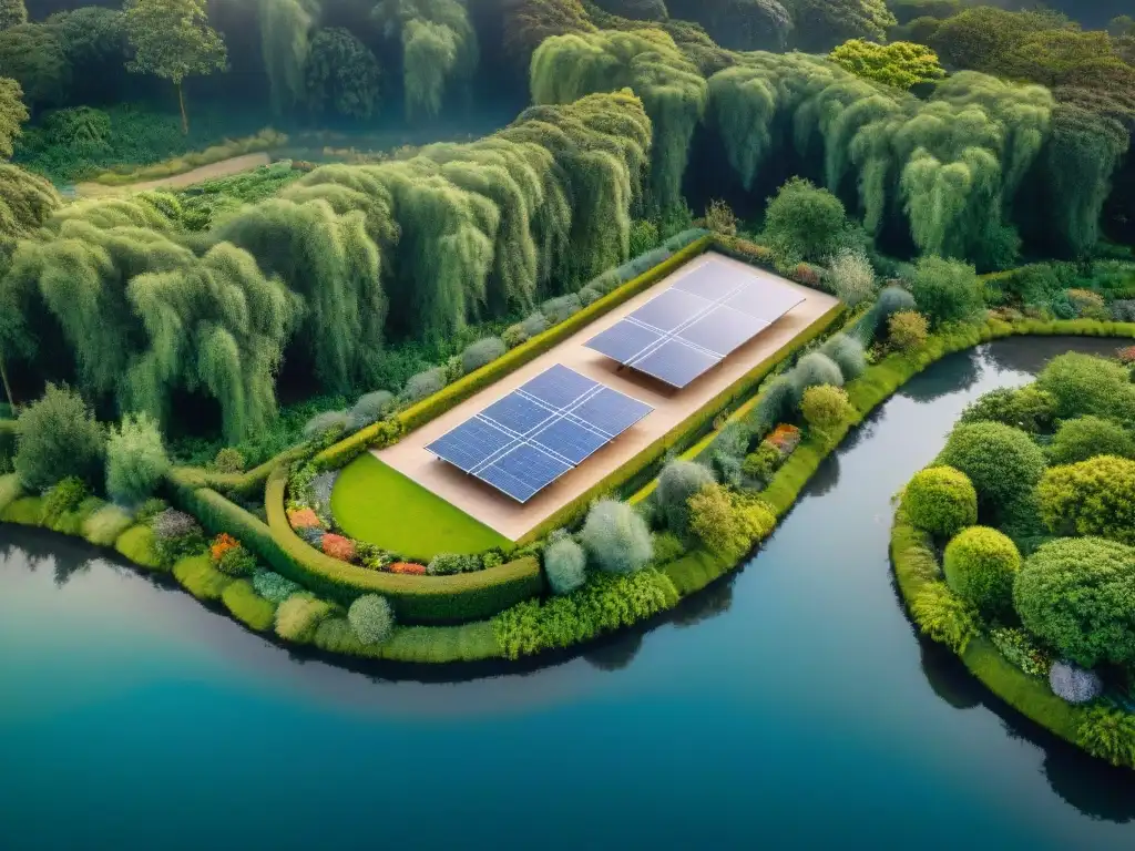 Arquitectura moderna de lujo en armonía con la naturaleza Una obra maestra arquitectónica moderna con materiales sostenibles integrados en un entorno verde exuberante