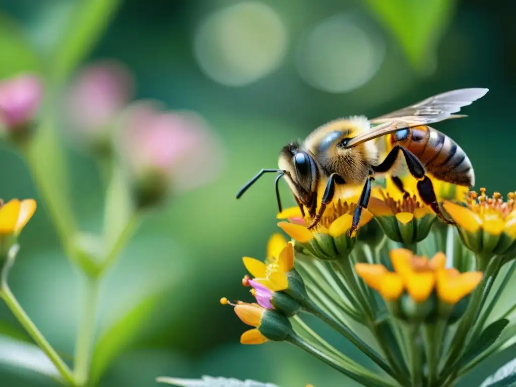 Un paisajismo sostenible para jardines: detalla la armonía de la naturaleza en un ecosistema vibrante y detallado