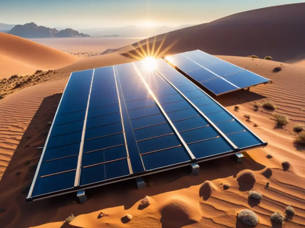 Paneles solares evolucionados para climas extremos, innovación tecnológica en desierto abrasador