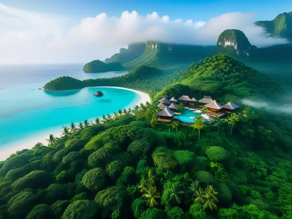 Un paraíso ecológico en Asia: lujoso resort integrado en la naturaleza, con aguas turquesas y selva exuberante