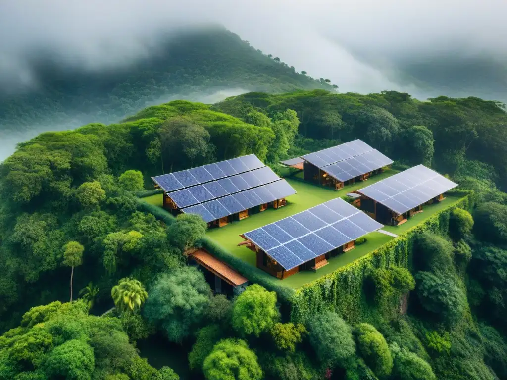 Un refugio ecoamigable en la naturaleza con arquitectura sostenible integrada al entorno