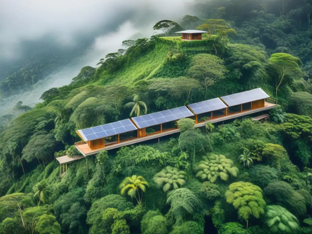 Un refugio ecoamigable en la selva tropical, fusionando arquitectura innovadora con la naturaleza