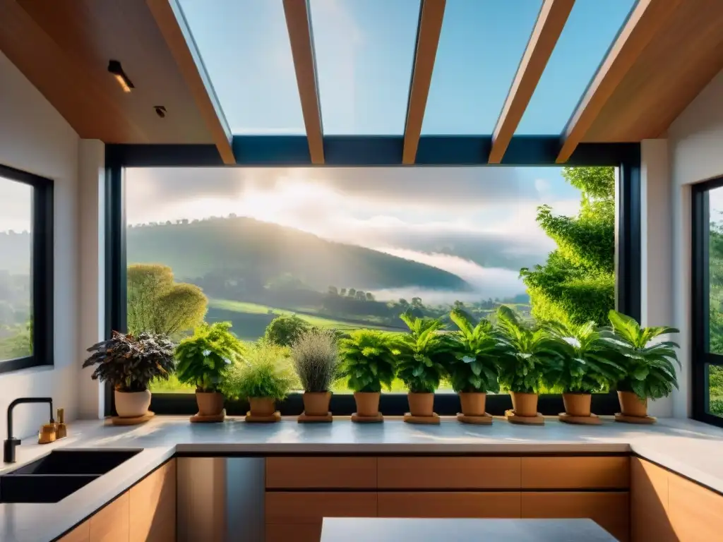 Residencia moderna con ventanas sostenibles, iluminada por luz natural y eficiencia energética en ventanas sostenibles