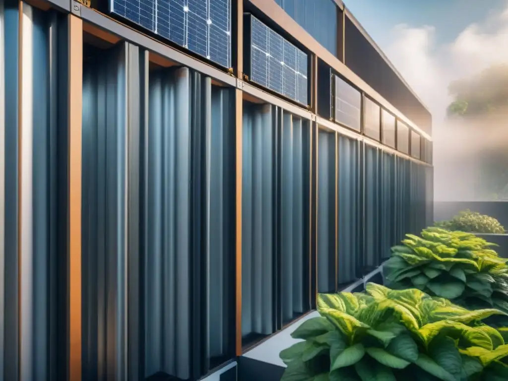 Un sistema de refrigeración ecológico innovador con eficiencia en sombreado, integrado en un edificio moderno