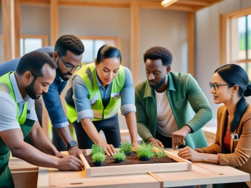 Taller eco-sostenible: construcción colaborativa de hogares verdes Un taller colaborativo de construcción de viviendas verdes autogestión con diversidad de participantes, materiales eco y aprendizaje activo