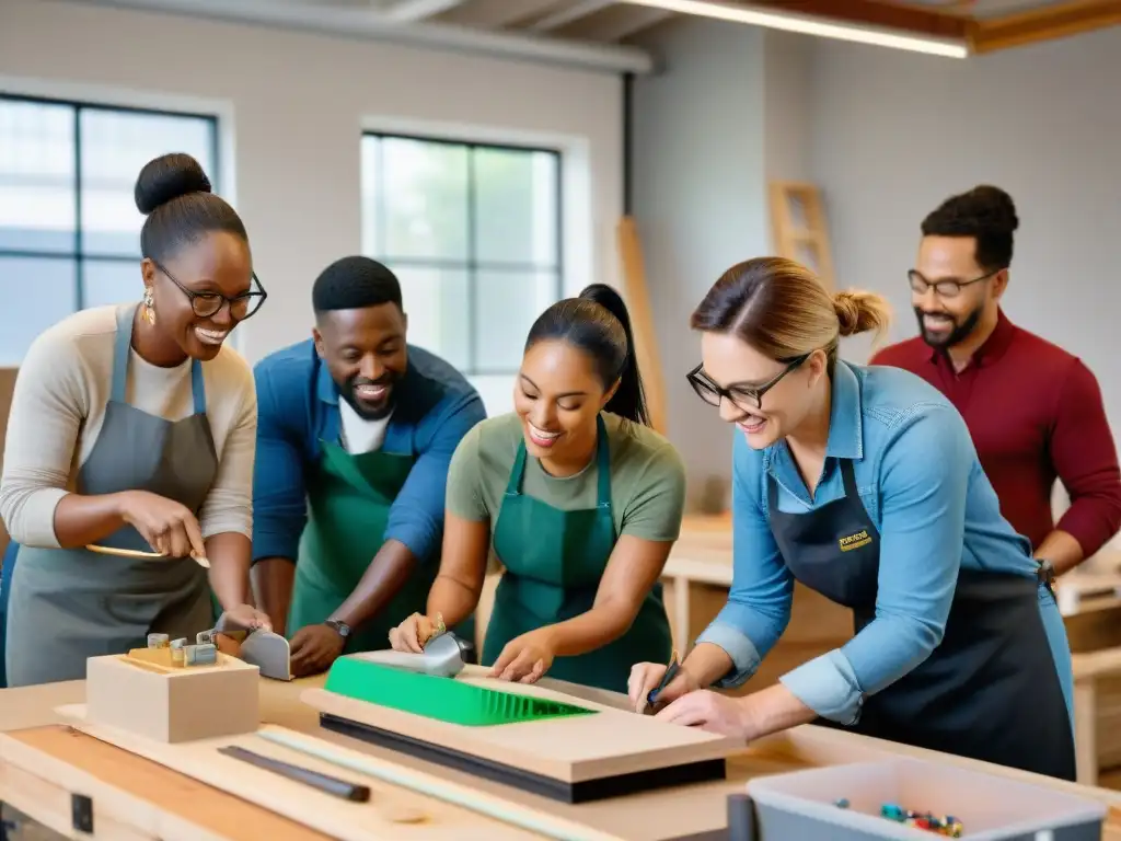 Talleres creativos: diversidad y colaboración en la construcción con materiales reciclados