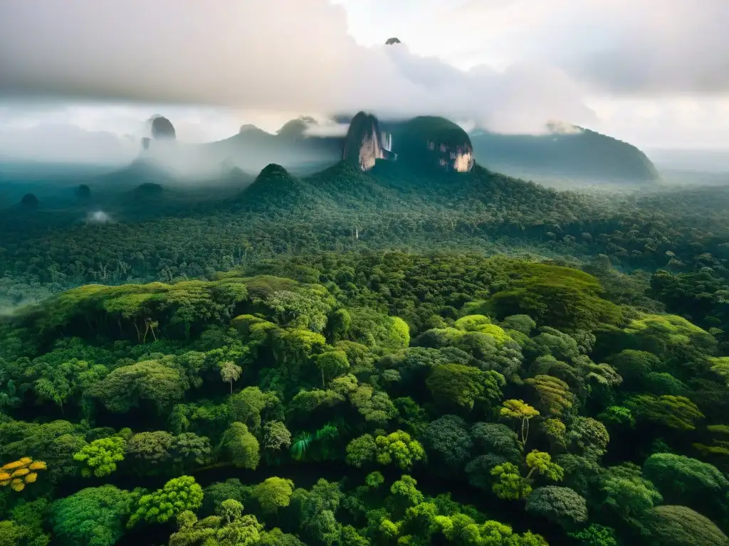 Vibrante selva amazónica en Brasil, con diversa flora y fauna