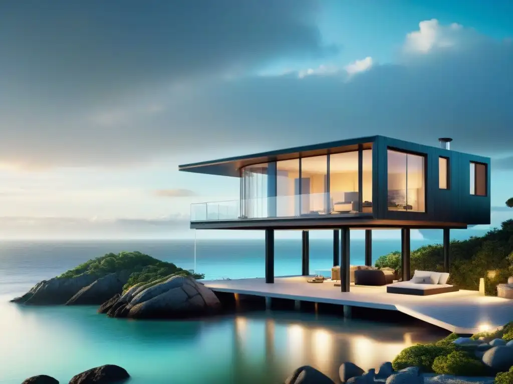 Vivienda costera futurista con soluciones innovadoras ante el aumento del nivel del mar